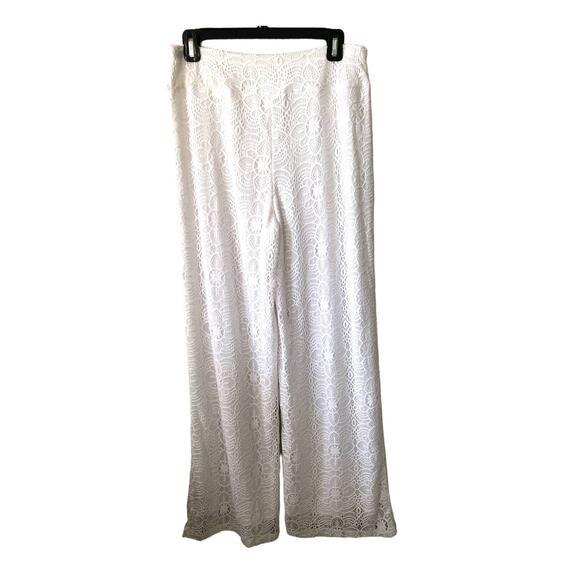 CATO Womens Wide Leg White Pants Size Medium- NEW - Picture 3 of 3
